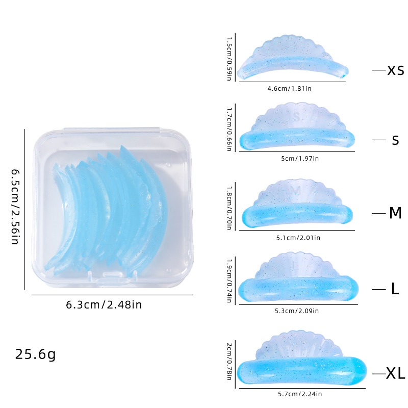 5Pairs Eyelash Perm Pads C Cur - Eyelash Extension C Curl 评论和价格