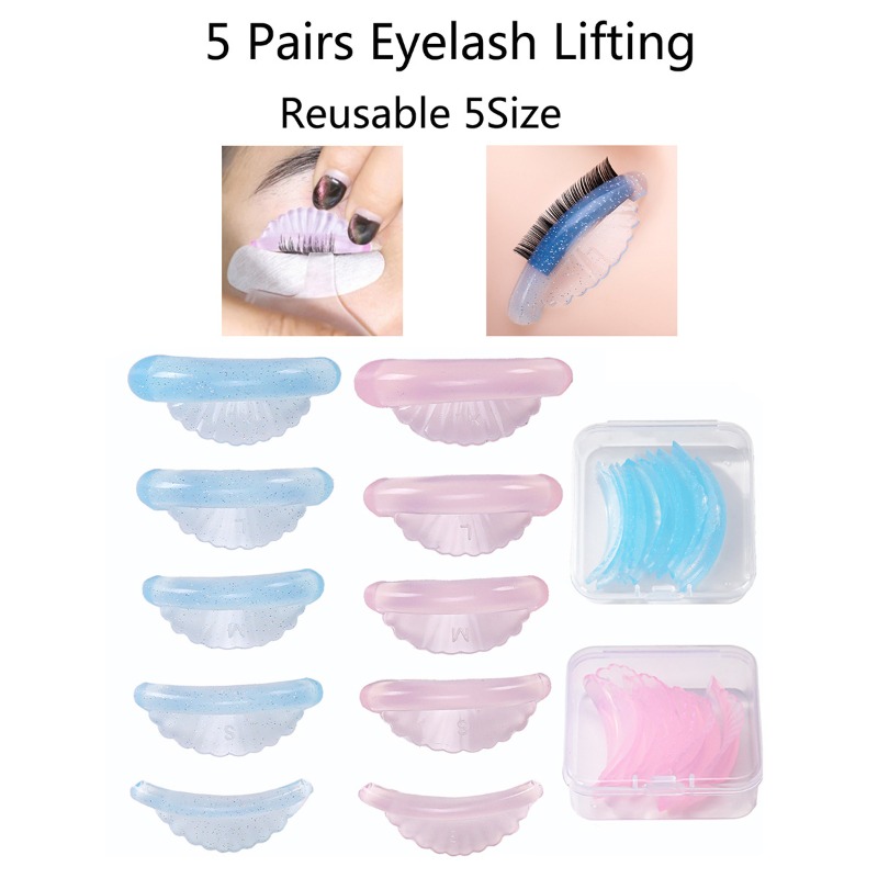 5Pairs Eyelash Perm Pads C Cur - Eyelash Extension C Curl 评论和价格
