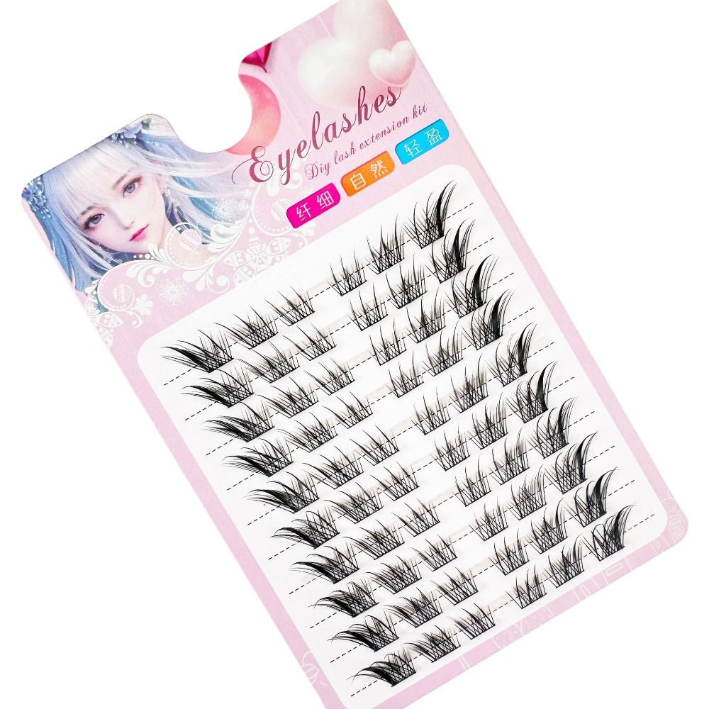Women Beauty 3D Cat Eye Cluste - Eyelash Extension C Curl 评论和价格